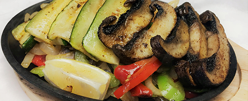 Portobello Veggie Fajitas at Guadalajara Grill, Bar, & Table Side Salsa in Tucson Arizona.